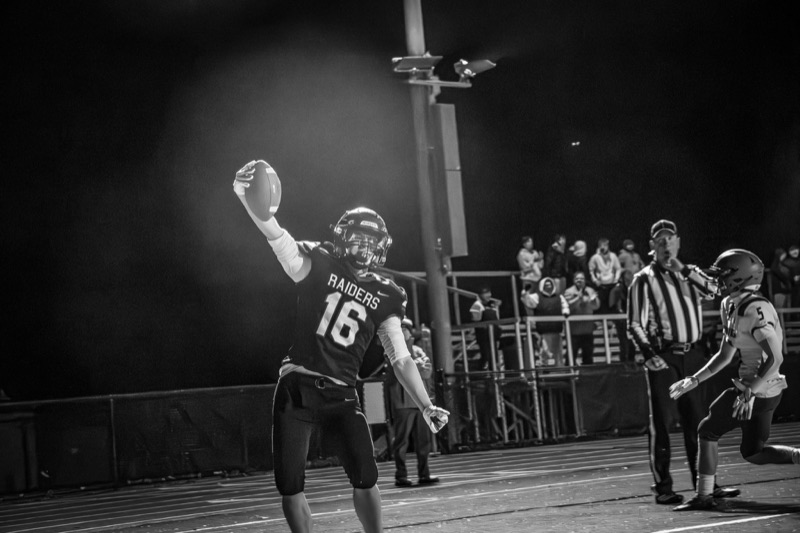 Football celebration black and white