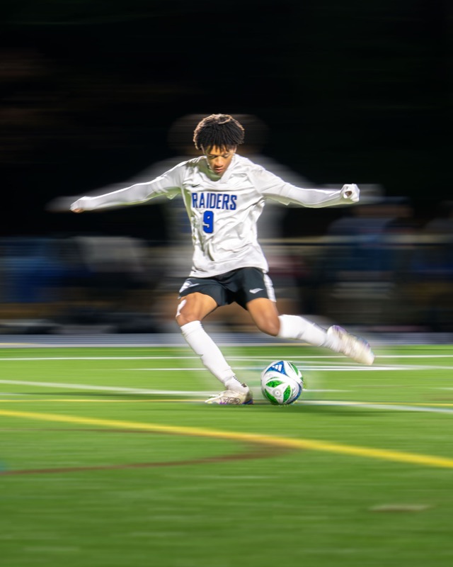 Soccer player motion blur
