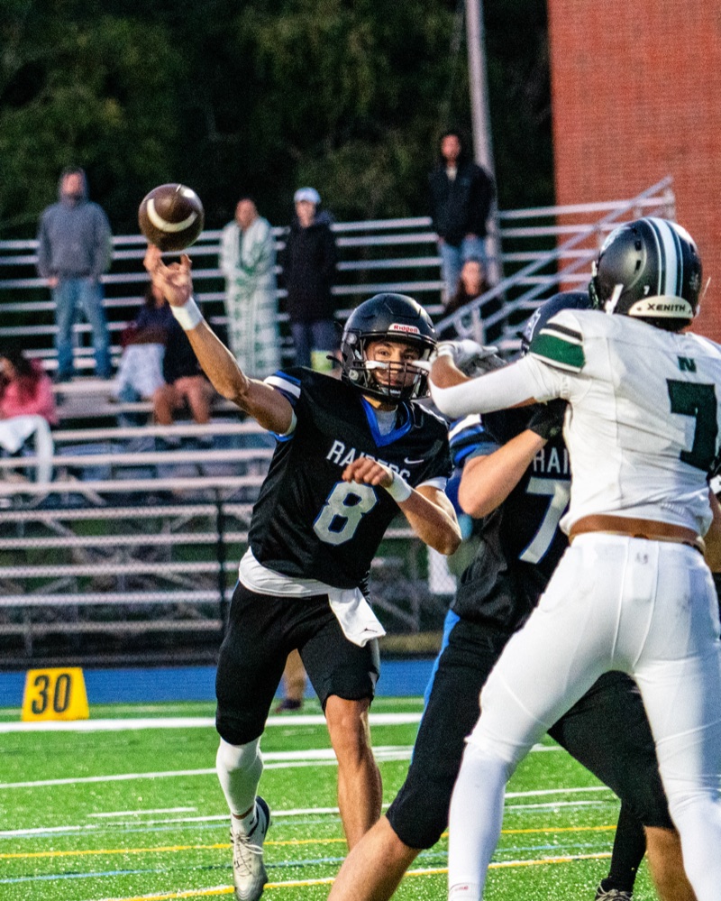 Quarterback throwing a pass