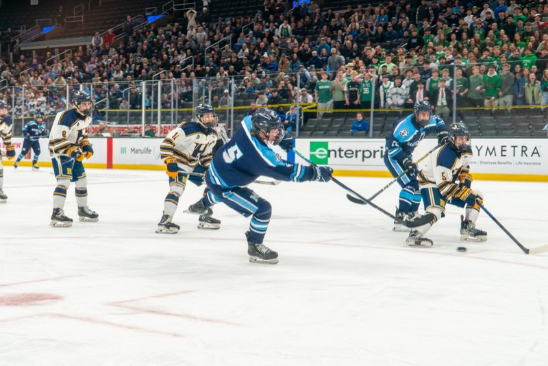 Hockey slapshot at TD Garden